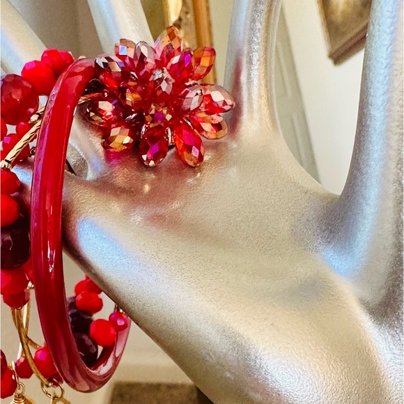 Modern Vintage Red Statement Jewelry Lot - Picture 7 of 17